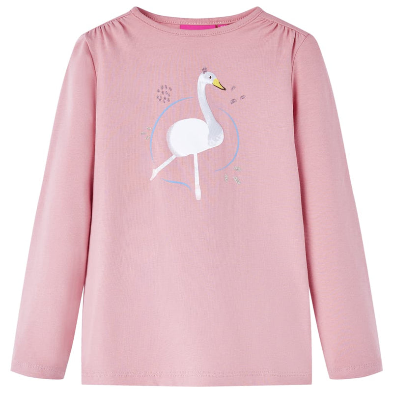 Afbeelding laden in galerijviewer, Vidaxl kindershirt met lange mouwen 128 lichtroze
