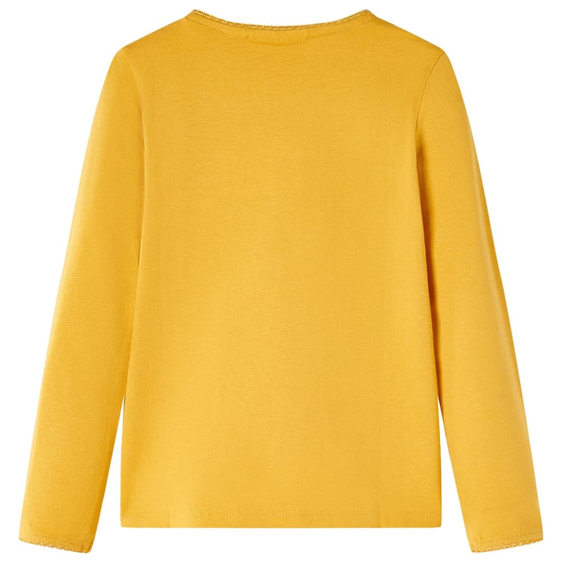 Afbeelding laden in galerijviewer, Vidaxl kindershirt met lange mouwen 116 donkerokerkleurig