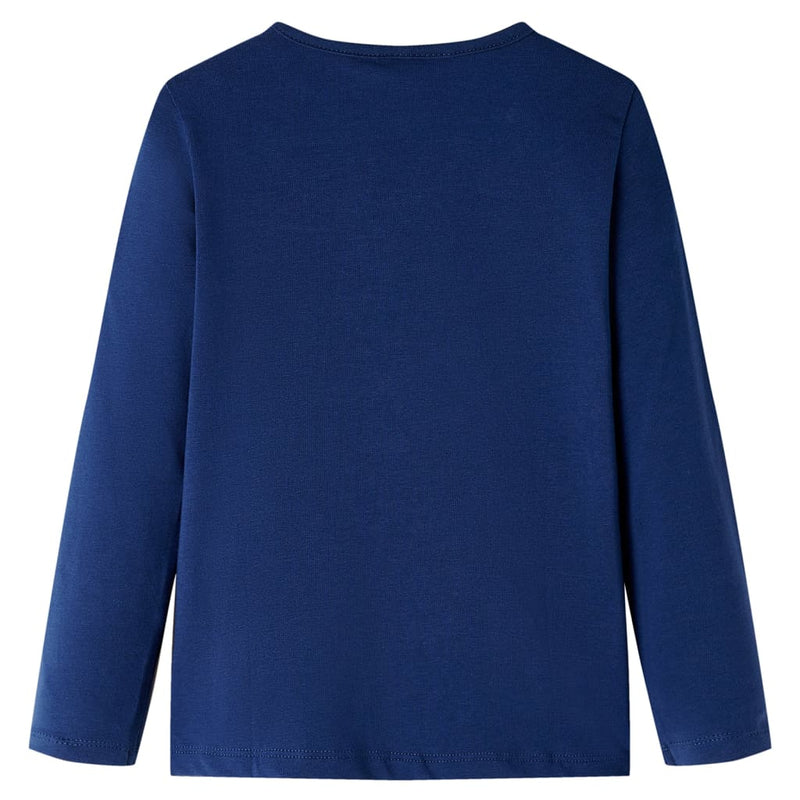 Afbeelding laden in galerijviewer, Vidaxl kindershirt met lange mouwen 140 marineblauw