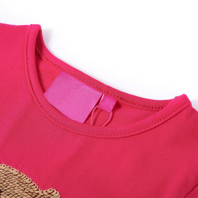Afbeelding laden in galerijviewer, VidaXL Kindershirt met lange mouwen 128 felroze