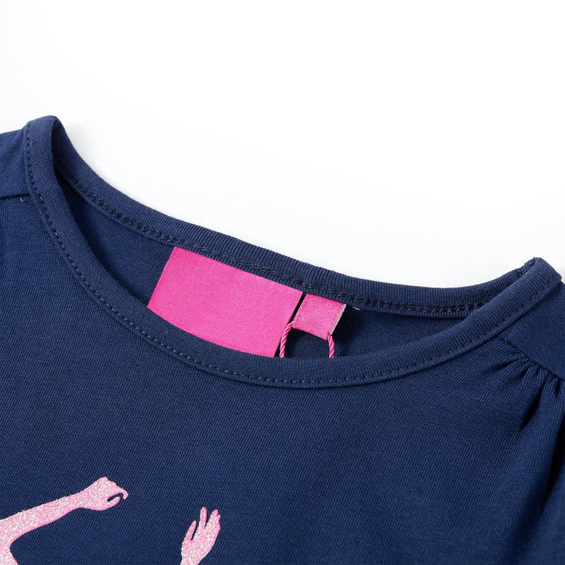 Afbeelding laden in galerijviewer, Vidaxl kindershirt met lange mouwen 116 marineblauw