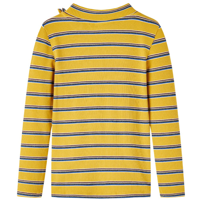 Afbeelding laden in galerijviewer, VidaXL Kindershirt met lange mouwen 104 okerkleurig