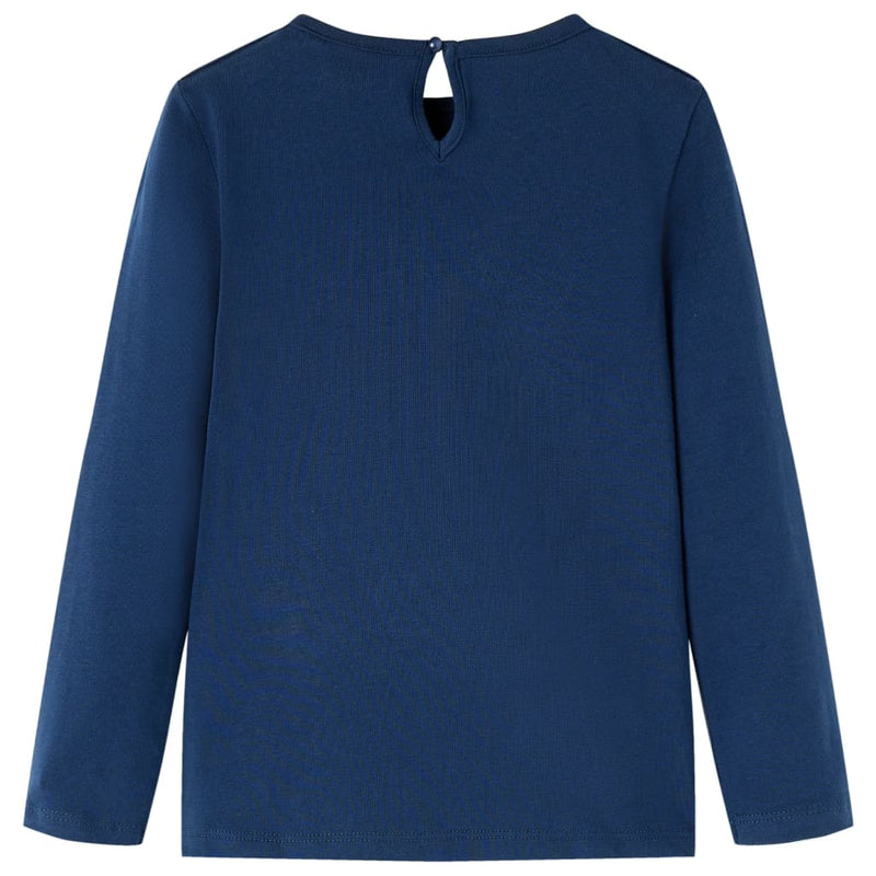 Afbeelding laden in galerijviewer, Vidaxl kindershirt met lange mouwen 116 marineblauw