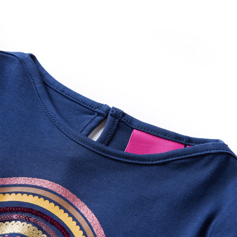 Afbeelding laden in galerijviewer, Vidaxl kindershirt met lange mouwen 116 marineblauw