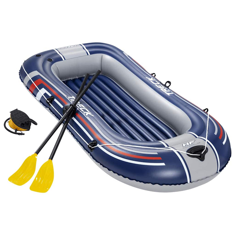 Afbeelding laden in galerijviewer, Bestway hydro-force opblaasboot met pomp en roeispanen blauw