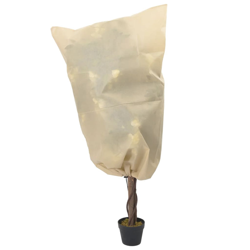 Afbeelding laden in galerijviewer, Vidaxl plantenhoezen met trekkoord 8 st 70 g m² 0,8x0,8 m