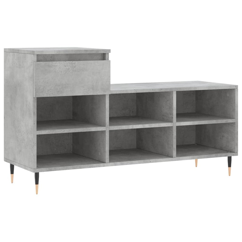 Afbeelding laden in galerijviewer, Vidaxl schoenenkast 102x36x60 cm bewerkt hout betongrijs