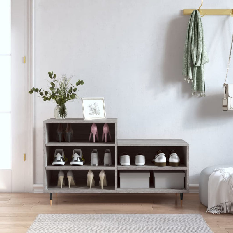 Afbeelding laden in galerijviewer, Vidaxl schoenenkast 102x36x60 cm bewerkt hout sonoma grijs