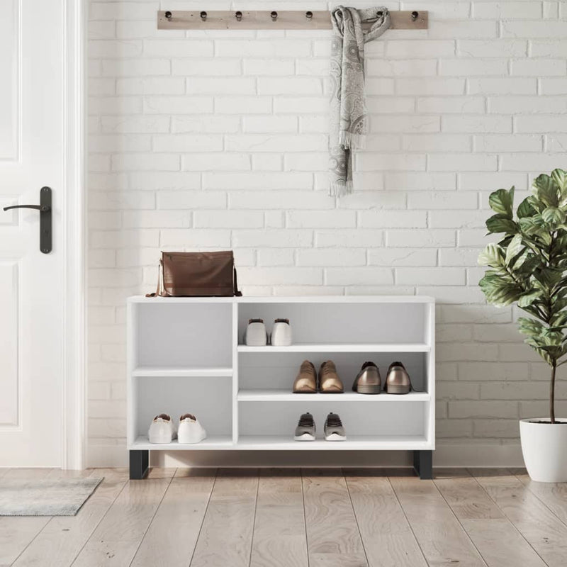 Afbeelding laden in galerijviewer, Vidaxl schoenenkast 102x36x60 cm bewerkt hout wit
