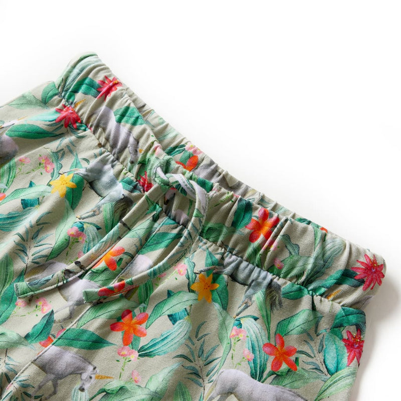 Afbeelding laden in galerijviewer, VidaXL Kindershorts met trekkoord 92 lichtkaki