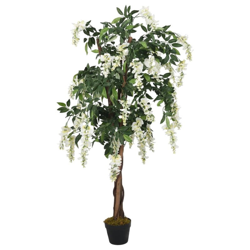 Afbeelding laden in galerijviewer, Vidaxl kunstboom wisteria 560 bladeren 80 cm groen en wit