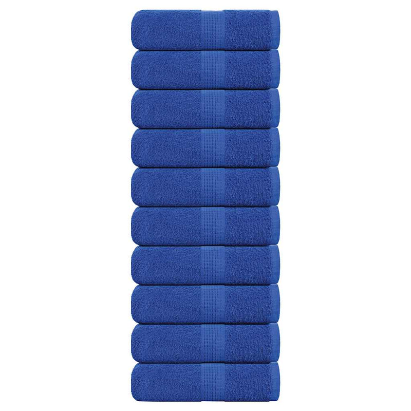 Afbeelding laden in galerijviewer, Vidaxl washandjes frogn 10 st 30x30 cm 360 g m² blauw