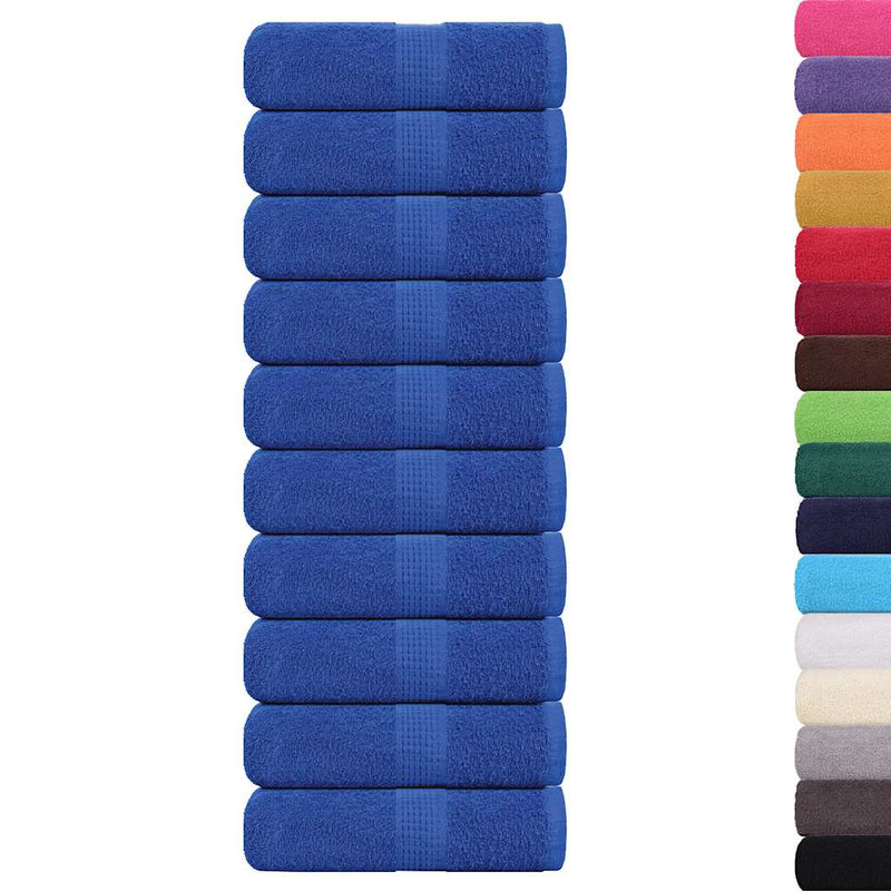 Afbeelding laden in galerijviewer, Vidaxl washandjes frogn 10 st 30x30 cm 360 g m² blauw