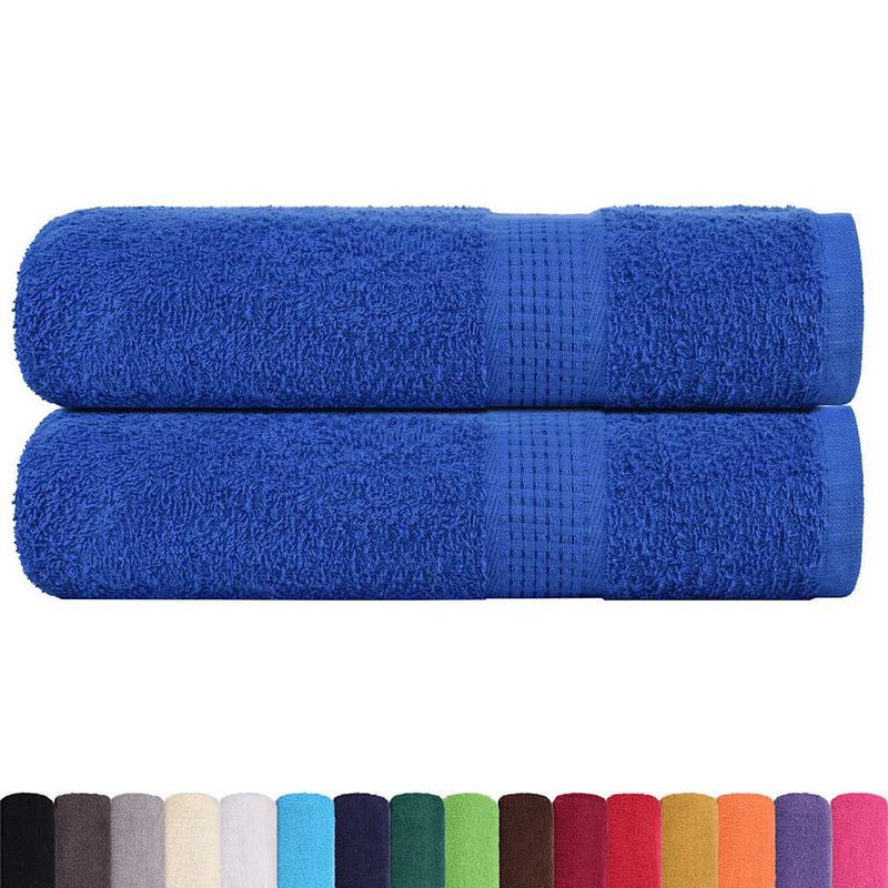 Afbeelding laden in galerijviewer, Vidaxl badhanddoeken frogn 2 st 100x150 cm 360 g m² blauw