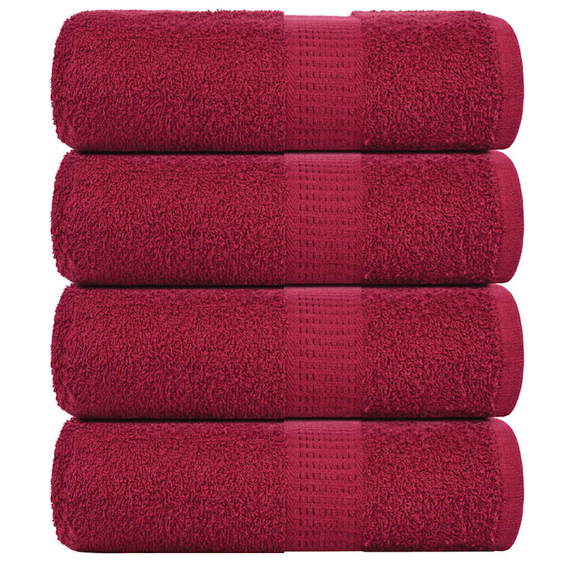 Afbeelding laden in galerijviewer, Vidaxl washandjes frogn 4 st 30x30 cm 360 g m² bordeaux