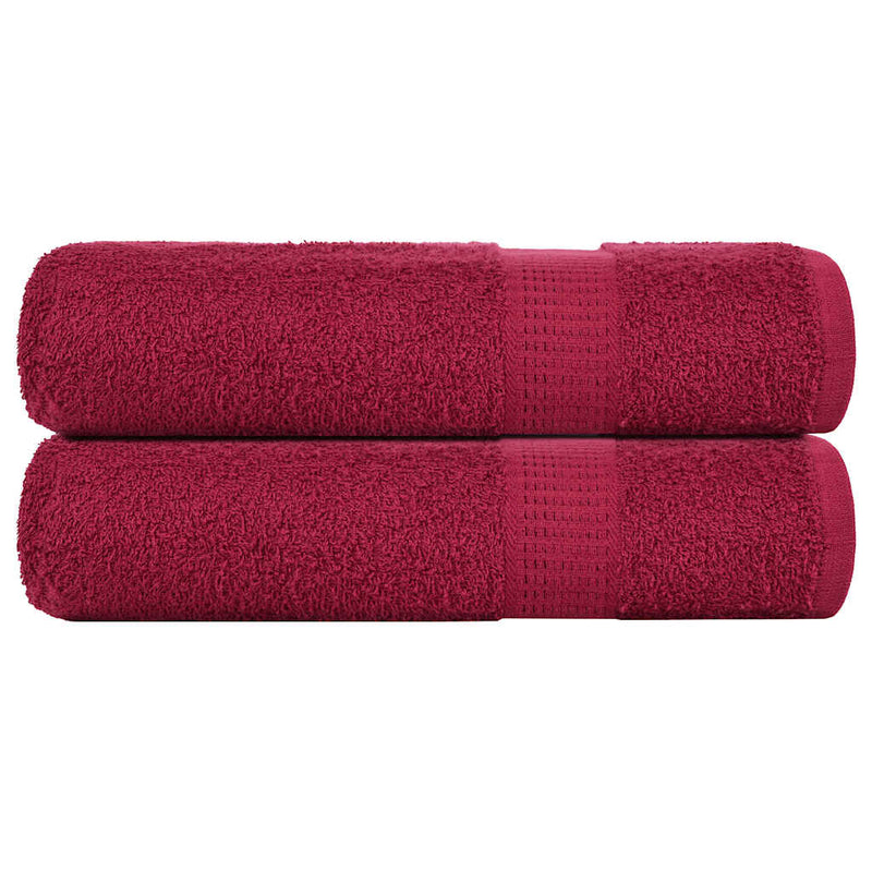 Afbeelding laden in galerijviewer, Vidaxl badhanddoeken frogn 2 st 100x150 cm 360 g m² bordeaux