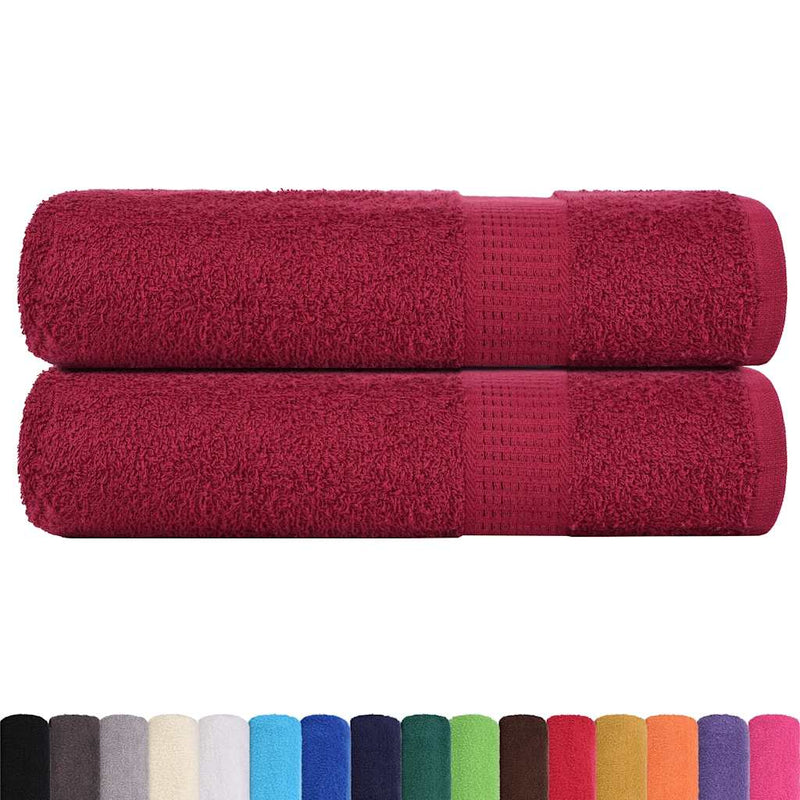 Afbeelding laden in galerijviewer, Vidaxl badhanddoeken frogn 2 st 100x150 cm 360 g m² bordeaux