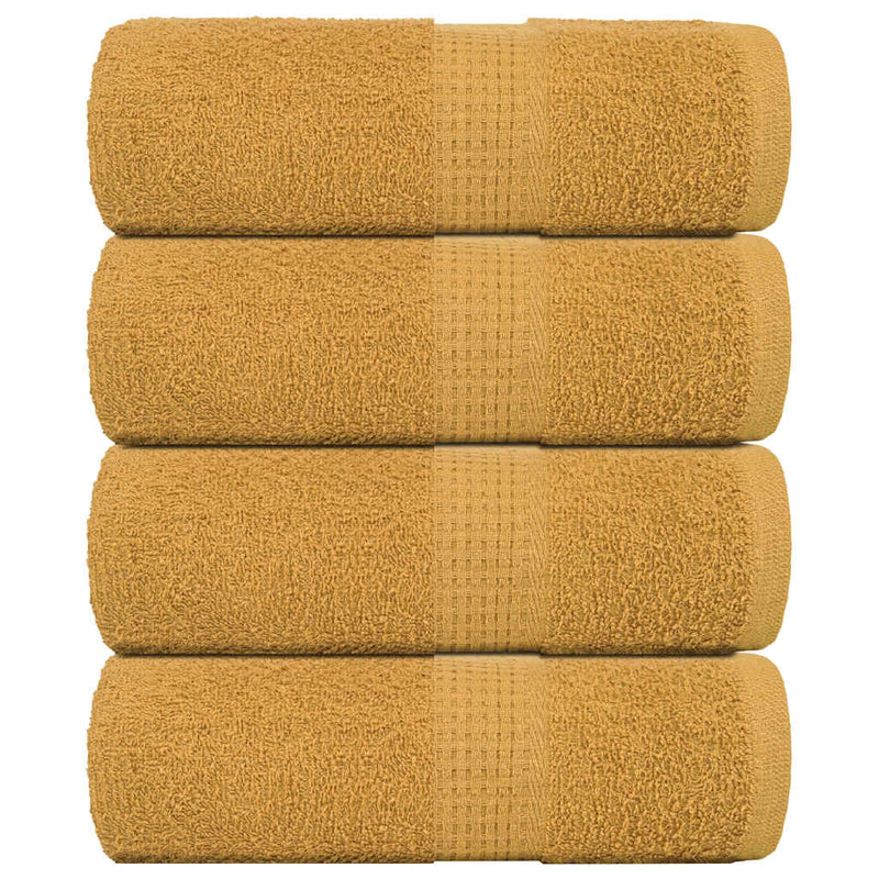 Afbeelding laden in galerijviewer, Vidaxl washandjes frogn 4 st 30x30 cm 360 g m² goud