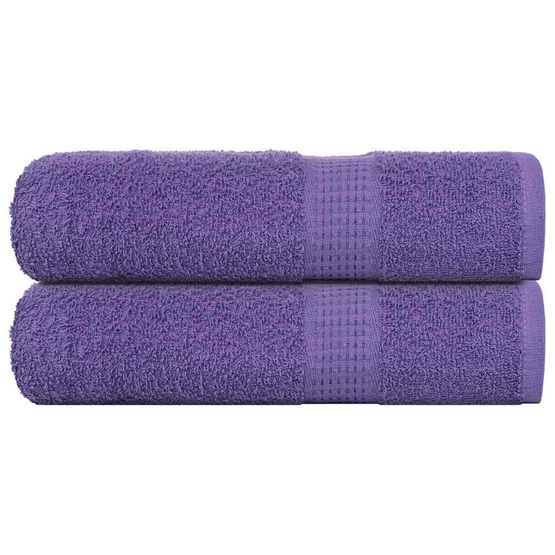 Afbeelding laden in galerijviewer, Vidaxl badhanddoeken frogn 2 st 100x150 cm 360 g m² paars