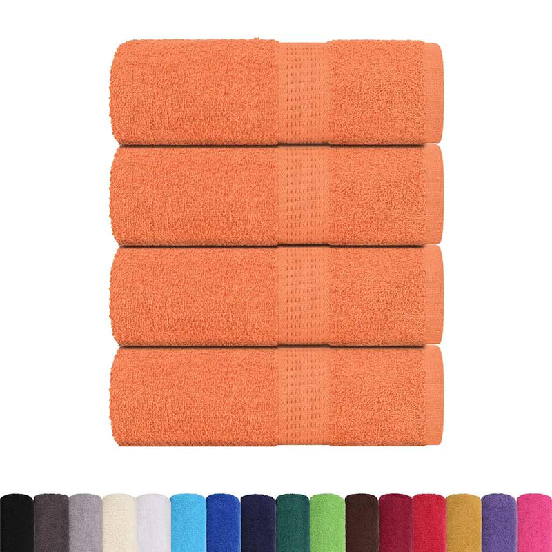 Afbeelding laden in galerijviewer, Vidaxl gastendoekjes 4 st 30x50 cm 360 g m² 100% katoen oranje