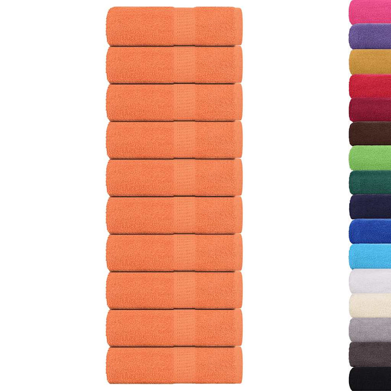 Afbeelding laden in galerijviewer, Vidaxl gastendoekjes 10 st 30x50 cm 360 g m² 100% katoen oranje