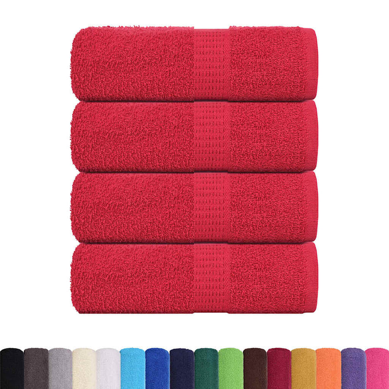 Afbeelding laden in galerijviewer, Vidaxl washandjes frogn 4 st 30x30 cm 360 g m² rood