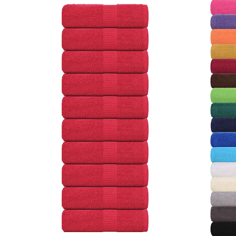 Afbeelding laden in galerijviewer, Vidaxl gastendoekjes frogn 10 st 30x50 cm 360 g m² rood