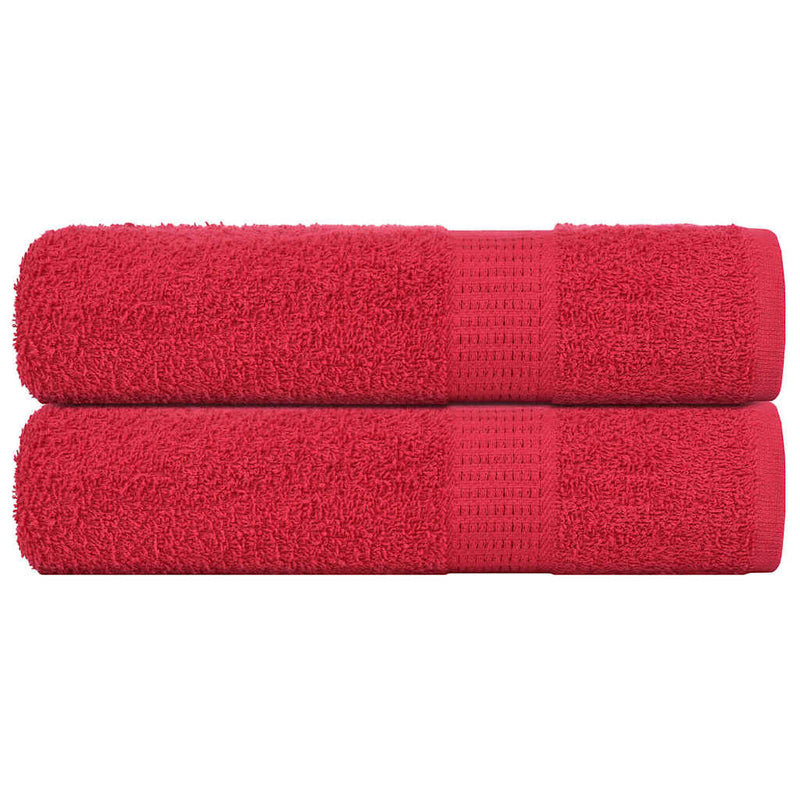 Afbeelding laden in galerijviewer, Vidaxl douchehanddoeken frogn 2 st 70x140 cm 360 g m² rood