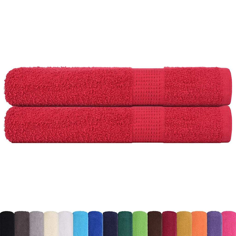 Afbeelding laden in galerijviewer, Vidaxl saunahanddoeken frogn 2 st 80x200 cm 360 g m² rood
