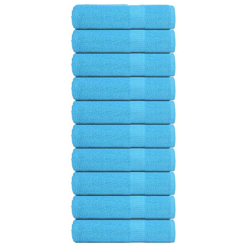Afbeelding laden in galerijviewer, Vidaxl handdoeken frogn 10 st 50x100 cm 360 g m² turquoise