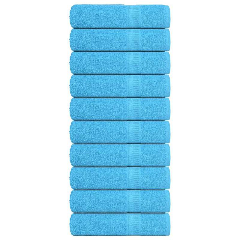 Afbeelding laden in galerijviewer, Vidaxl douchehanddoeken frogn 10 st 70x140 cm 360 g m² turquoise