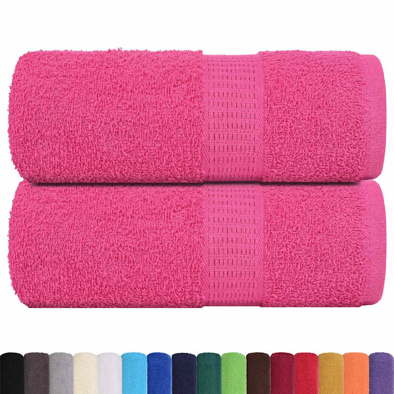 Afbeelding laden in galerijviewer, Vidaxl washandjes frogn 2 st 30x30 cm 360 g m² roze