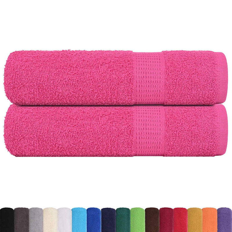 Afbeelding laden in galerijviewer, Vidaxl douchehanddoeken frogn 2 st 70x140 cm 360 g m² roze