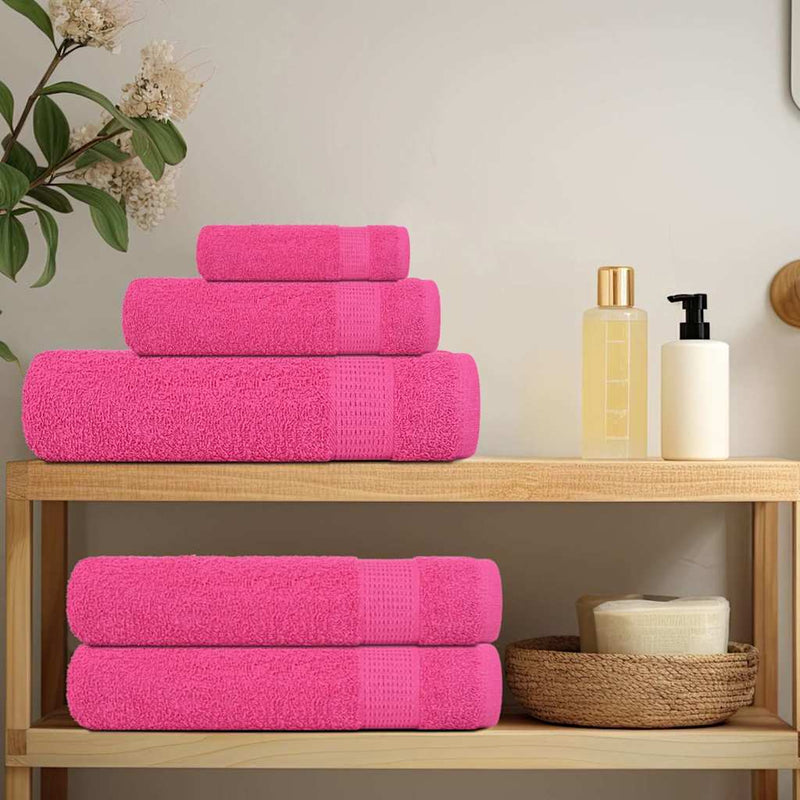 Afbeelding laden in galerijviewer, Vidaxl badhanddoeken frogn 10 st 100x150 cm 360 g m² roze