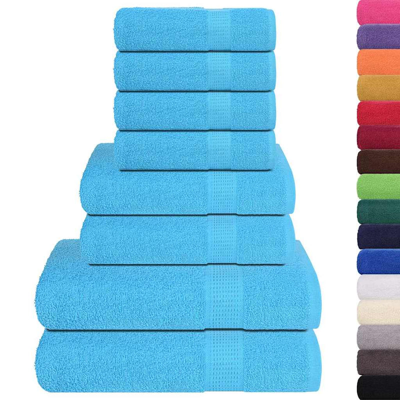 Afbeelding laden in galerijviewer, Vidaxl 8-delige handdoekenset frogn 360 g m² turquoise