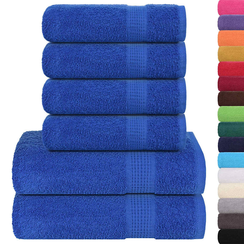 Afbeelding laden in galerijviewer, Vidaxl 6-delige handdoekenset frogn 360 g m² blauw