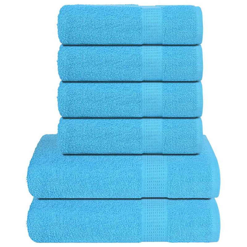 Afbeelding laden in galerijviewer, Vidaxl 6-delige handdoekenset frogn 360 g m² turquoise