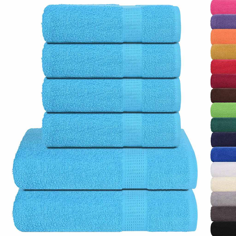 Afbeelding laden in galerijviewer, Vidaxl 6-delige handdoekenset frogn 360 g m² turquoise