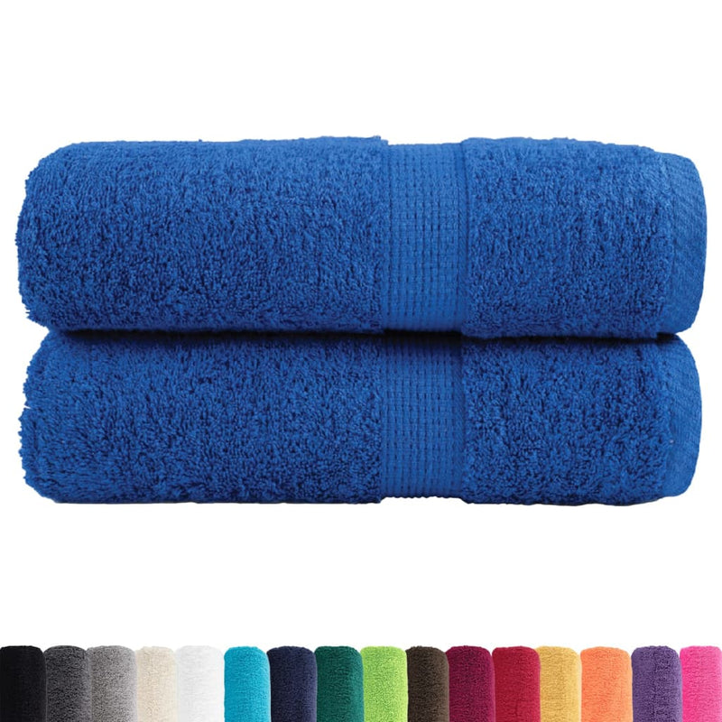 Afbeelding laden in galerijviewer, Vidaxl premium washandjes solund 2 stuks blauw 30x30 cm 600 g m²
