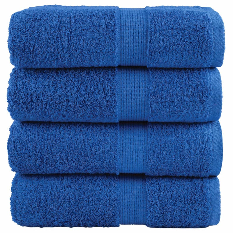 Afbeelding laden in galerijviewer, Vidaxl premium washandjes solund 4 stuks blauw 30x30 cm 600 g m²