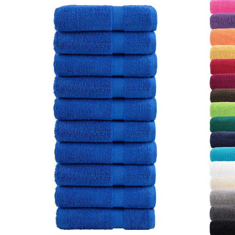 Afbeelding laden in galerijviewer, Vidaxl badhanddoeken solund 10 st 600 g m² 100x150 cm blauw