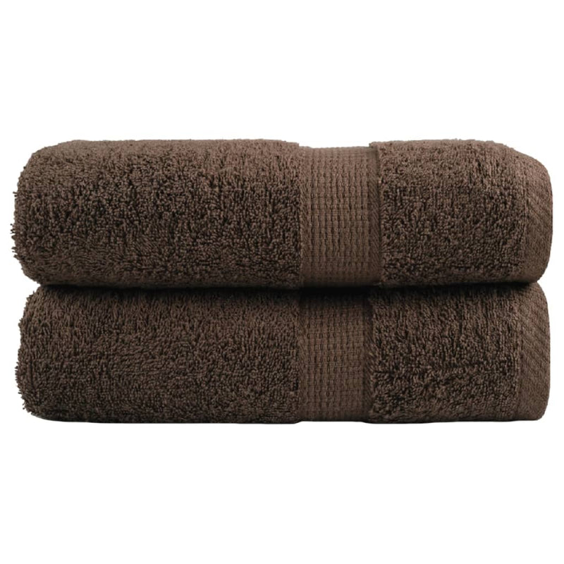 Afbeelding laden in galerijviewer, Vidaxl premium washandjes solund 2 stuks bruin 30x30 cm 600 g m²