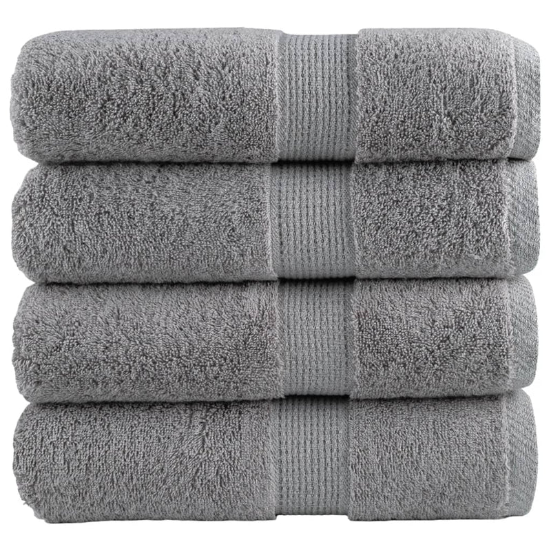 Afbeelding laden in galerijviewer, Vidaxl premium washandjes solund 4 stuks grijs 30x30cm 600 g m²