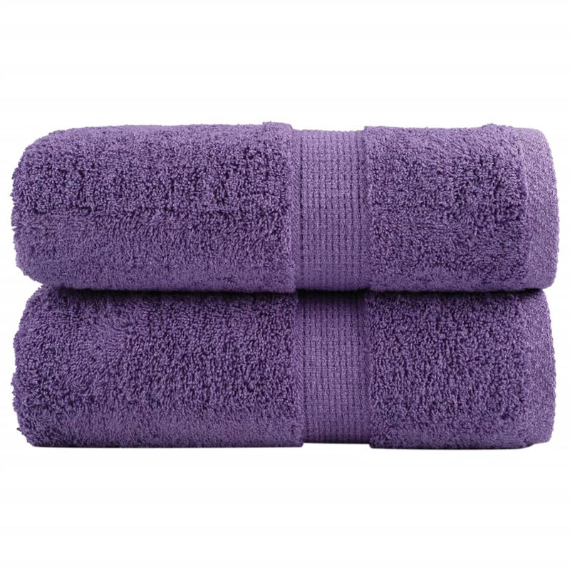 Afbeelding laden in galerijviewer, Vidaxl premium washandjes solund 2 st paars 30x30 cm 600 g m2