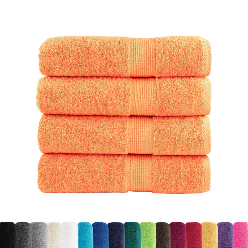 Afbeelding laden in galerijviewer, Vidaxl badhanddoeken solund 4 st 600 g m² 70x140 cm oranje