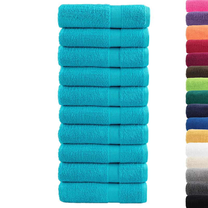Afbeelding laden in galerijviewer, Vidaxl handdoeken solund 10 st 600 g m² 50x100 cm turquoise
