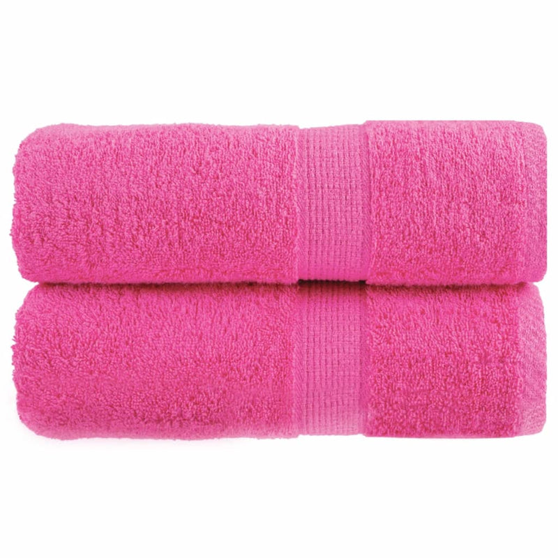 Afbeelding laden in galerijviewer, Vidaxl premium washandjes solund 2 st roze 30x30 cm 600 g m2