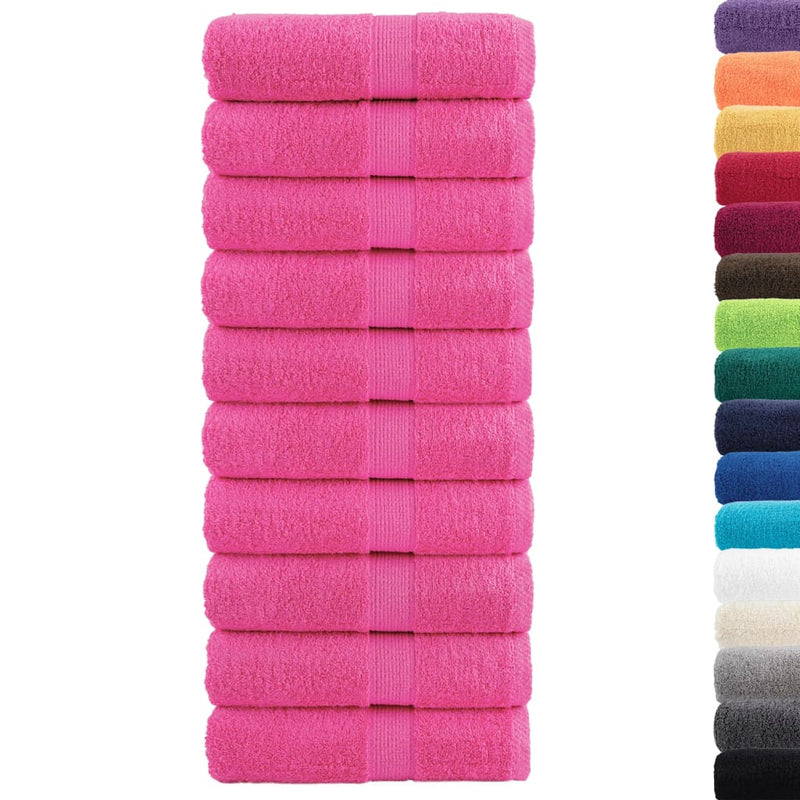 Afbeelding laden in galerijviewer, Vidaxl premium washandjes solund 10 stuks roze 30x30 cm 600 g m²