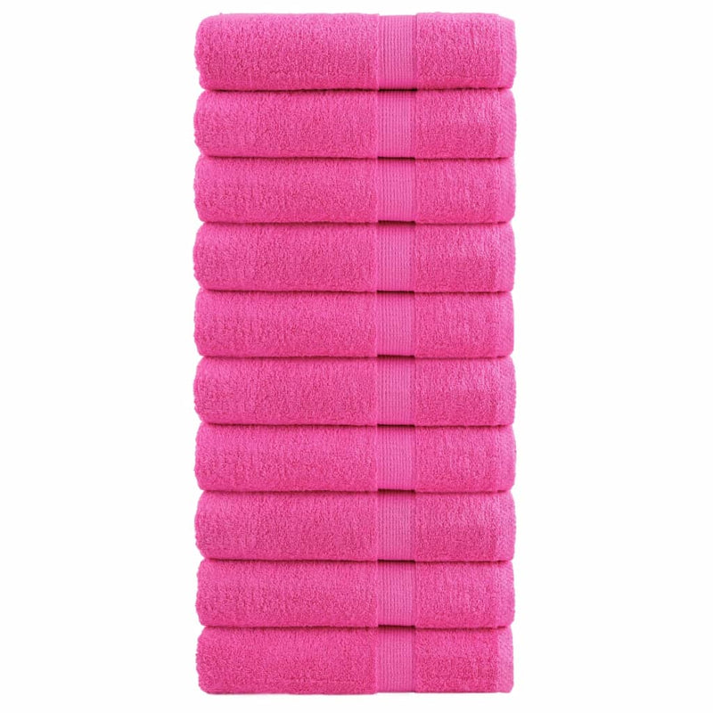Afbeelding laden in galerijviewer, Vidaxl badhanddoeken solund 10 st 600 g m² 70x140 cm roze