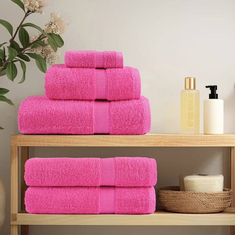 Afbeelding laden in galerijviewer, Vidaxl handdoeken solund 4 st 600 g m² 100x200 cm roze